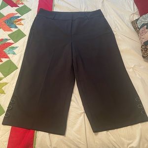 Lane Bryant black, wide leg cropped pants. Size 18